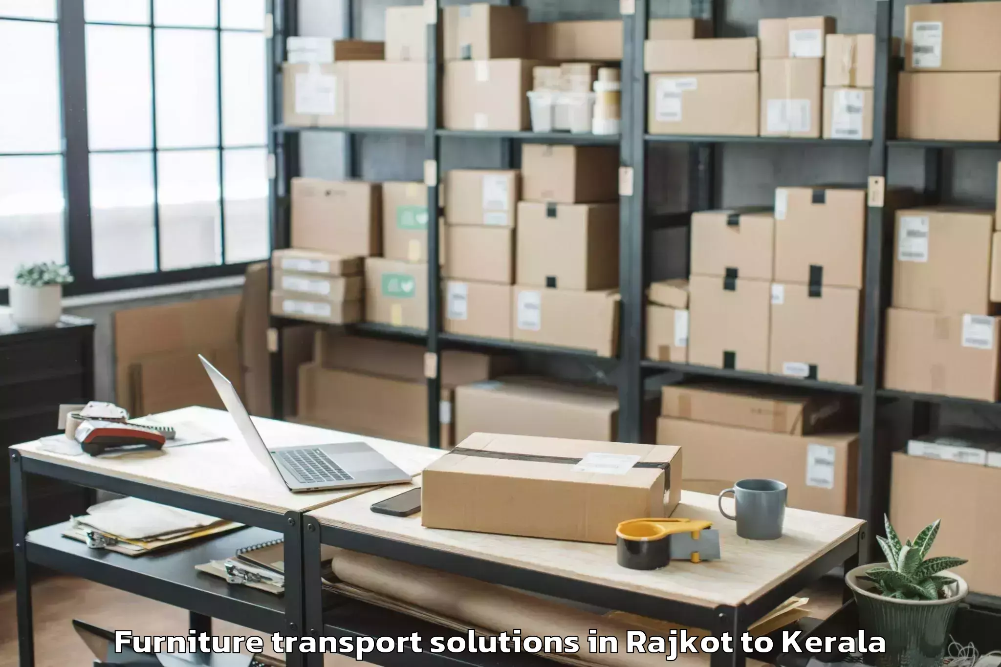 Discover Rajkot to Vithura Furniture Transport Solutions